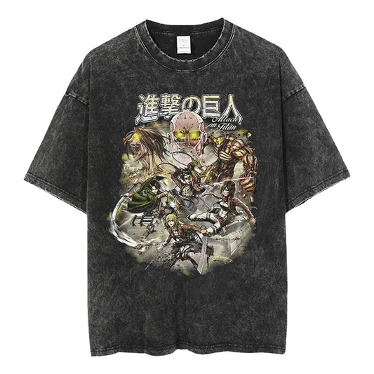 Attack On Titan Shirt Vintage Style Anime Shirt Style005