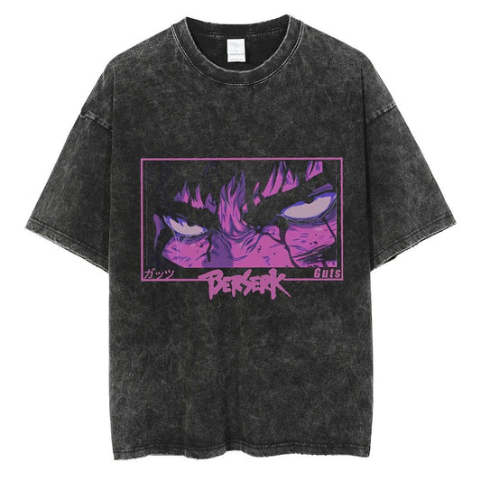 Berserk Guts Oversized Anime Graphic Cotton Shirt Style004