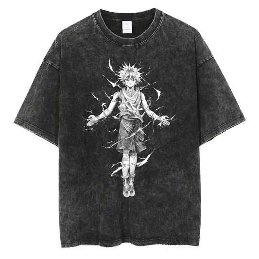 Hunter x Hunter Killua Shirt Vintage Style Anime Shirt