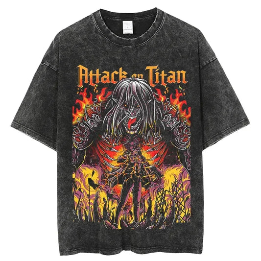 Attack On Titan Eren Shirt Vintage Style Anime Shirt Style007
