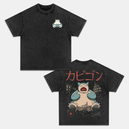 SNORLAX UNISEX ANIME INSPIRED VINTAGE T-SHIRT‰∏®POK√âMON