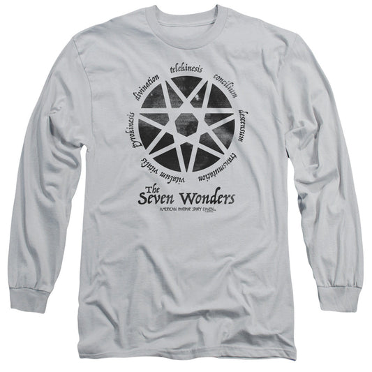 American Horror Story Seven Wonders Mens Long Sleeve Shirt Silver