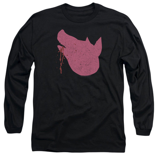 American Horror Story Pig Headmens Long Sleeve Shirt Black
