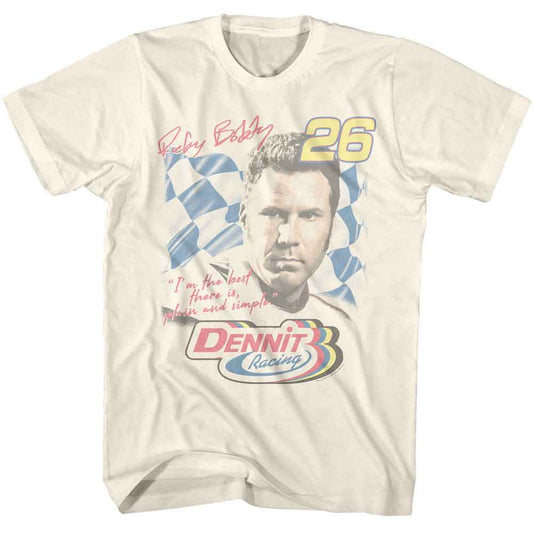 Talladega Nights - Best There Is Quote - American Classics - Off-White Front Print Adult Short Sleeve T-Shirt
