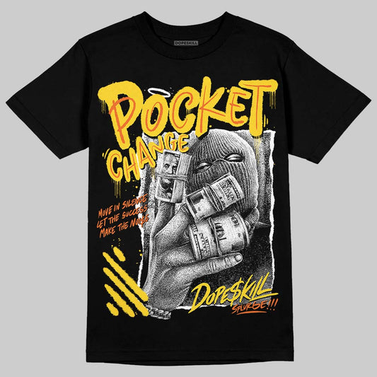 Black Tour Yellow AJ 4 Thunder DopeSkill T-Shirt Pocket Change Graphic