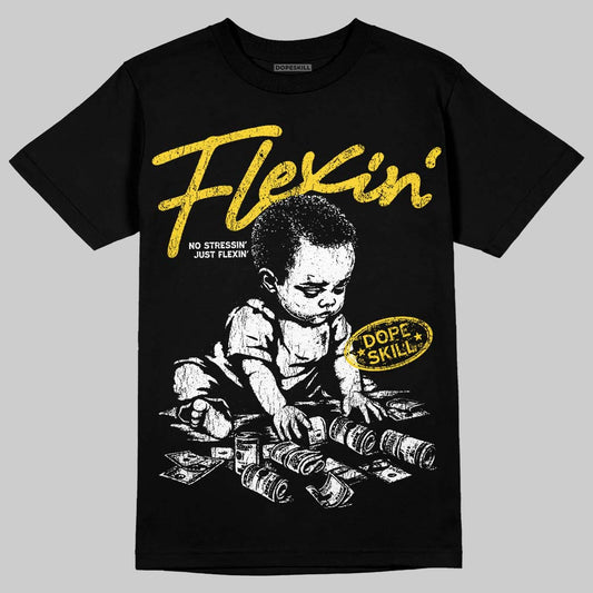 Black Tour Yellow AJ 4 Thunder DopeSkill T-Shirt Flexin' Graphic