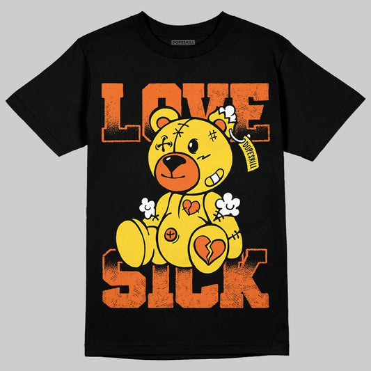 Black Tour Yellow AJ 4 Thunder DopeSkill T-Shirt Love Sick Graphic