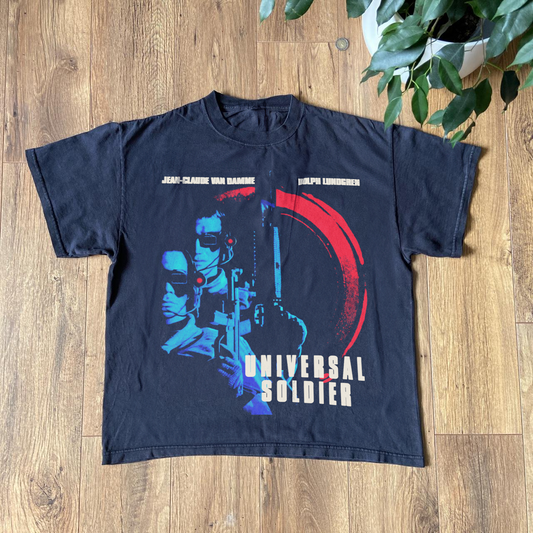 'UNIVERSAL SOLDIER' 1992 VINTAGE BLACK MOVIE PROMO T-SHIRT
