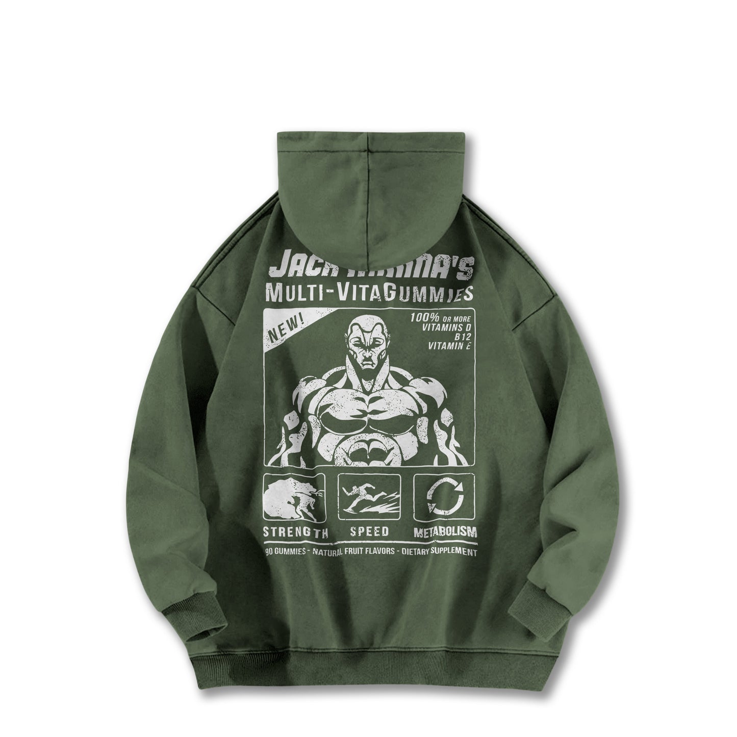 Baki - Jack Hanma's Multi-VitaGummies Vintage¬†Hoodie
