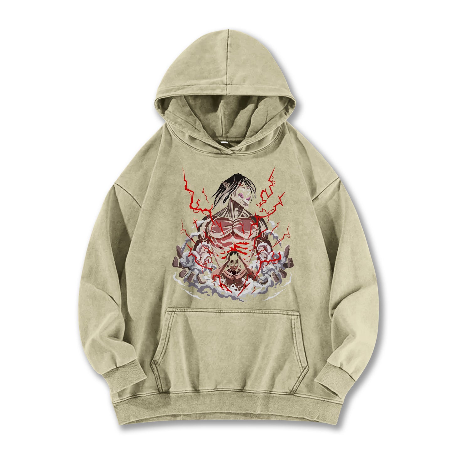Attack on Titan Eren Yeager Attack Titan V3 Vintage¬†Hoodie