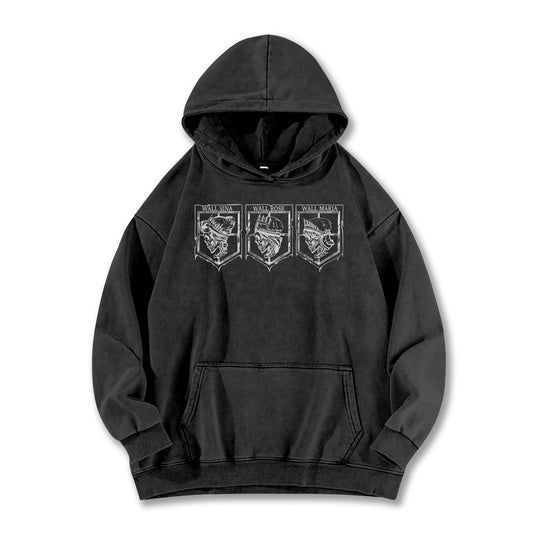 Attack on Titan Wall Territory Vintage¬†Hoodie