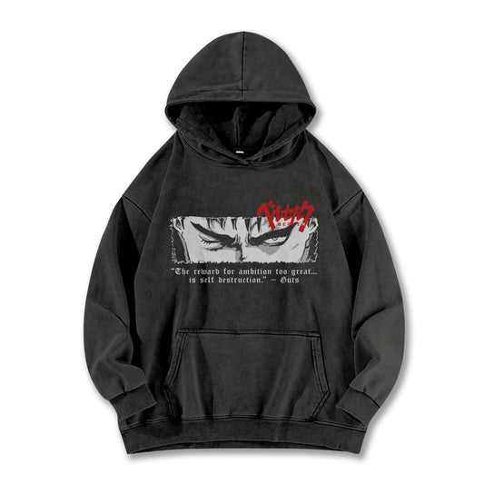 Berserk Guts' Gaze V2 Vintage¬†Hoodie