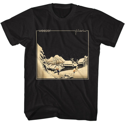 Weezer - Pinkerton Cover - American Classics - Solid Black Adult Short Sleeve T-Shirt