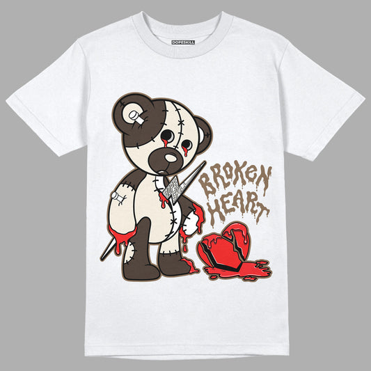 AJ 1 Low OG ‚ÄúReverse Mocha‚Äù DopeSkill T-Shirt Broken Heart Graphic