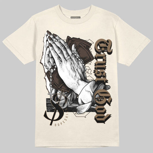 AJ 1 Low OG ‚ÄúReverse Mocha‚Äù DopeSkill Sail T-shirt Trust God Graphic
