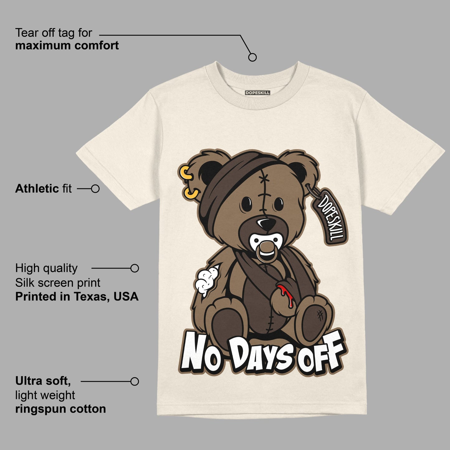 AJ 1 Low OG ‚ÄúReverse Mocha‚Äù DopeSkill Sail T-shirt Hurt Bear Graphic