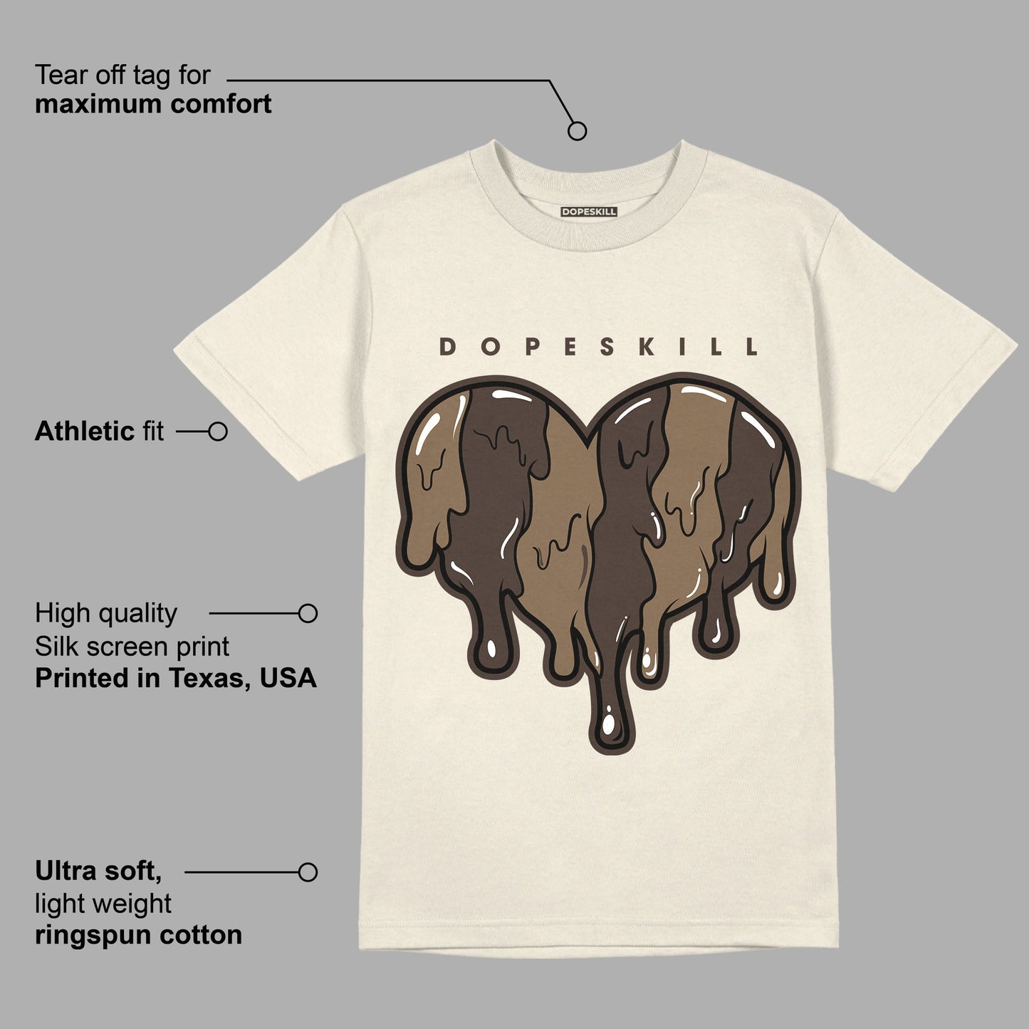 AJ 1 Low OG ‚ÄúReverse Mocha‚Äù DopeSkill Sail T-shirt Slime Drip Heart Graphic