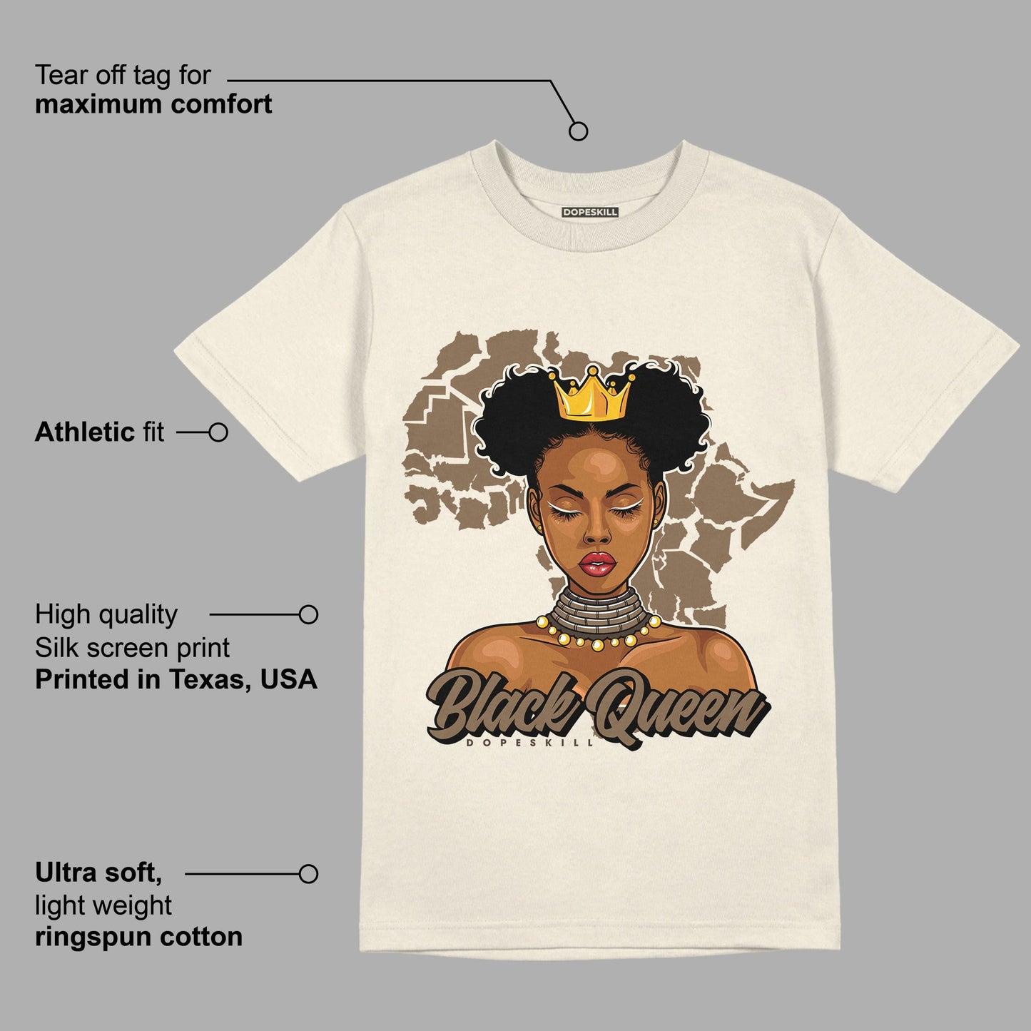 AJ 1 Low OG ‚ÄúReverse Mocha‚Äù DopeSkill Sail T-shirt Black Queen Graphic
