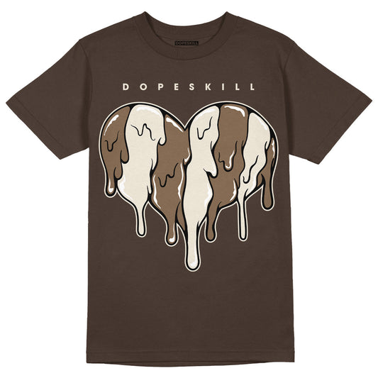 AJ 1 Low OG ‚ÄúReverse Mocha‚Äù DopeSkill Ridgerock T-shirt Slime Drip Heart Graphic