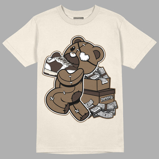 AJ 1 Low OG ‚ÄúReverse Mocha‚Äù DopeSkill Sail T-shirt Bear Steals Sneaker Graphic