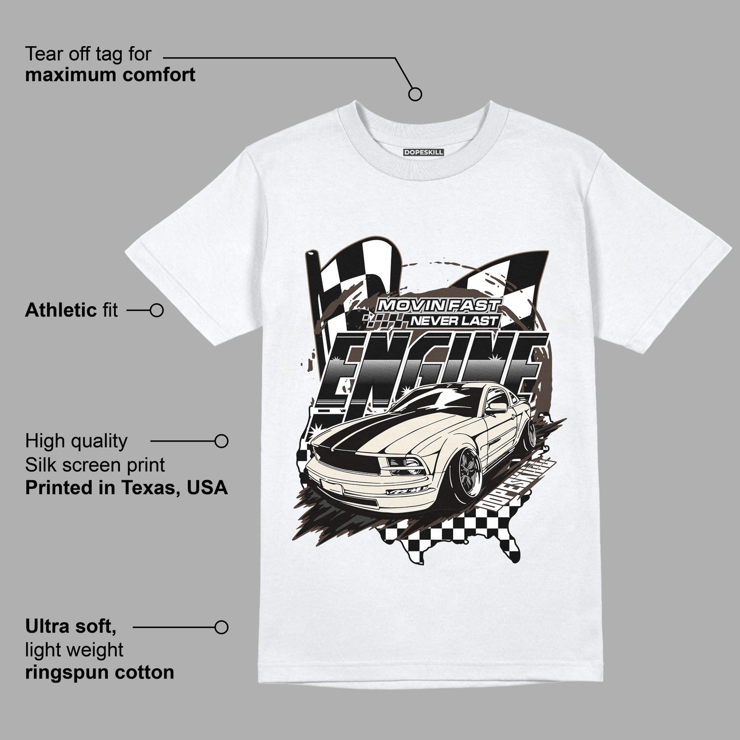 AJ 1 Low OG ‚ÄúReverse Mocha‚Äù DopeSkill T-Shirt ENGINE Tshirt Graphic