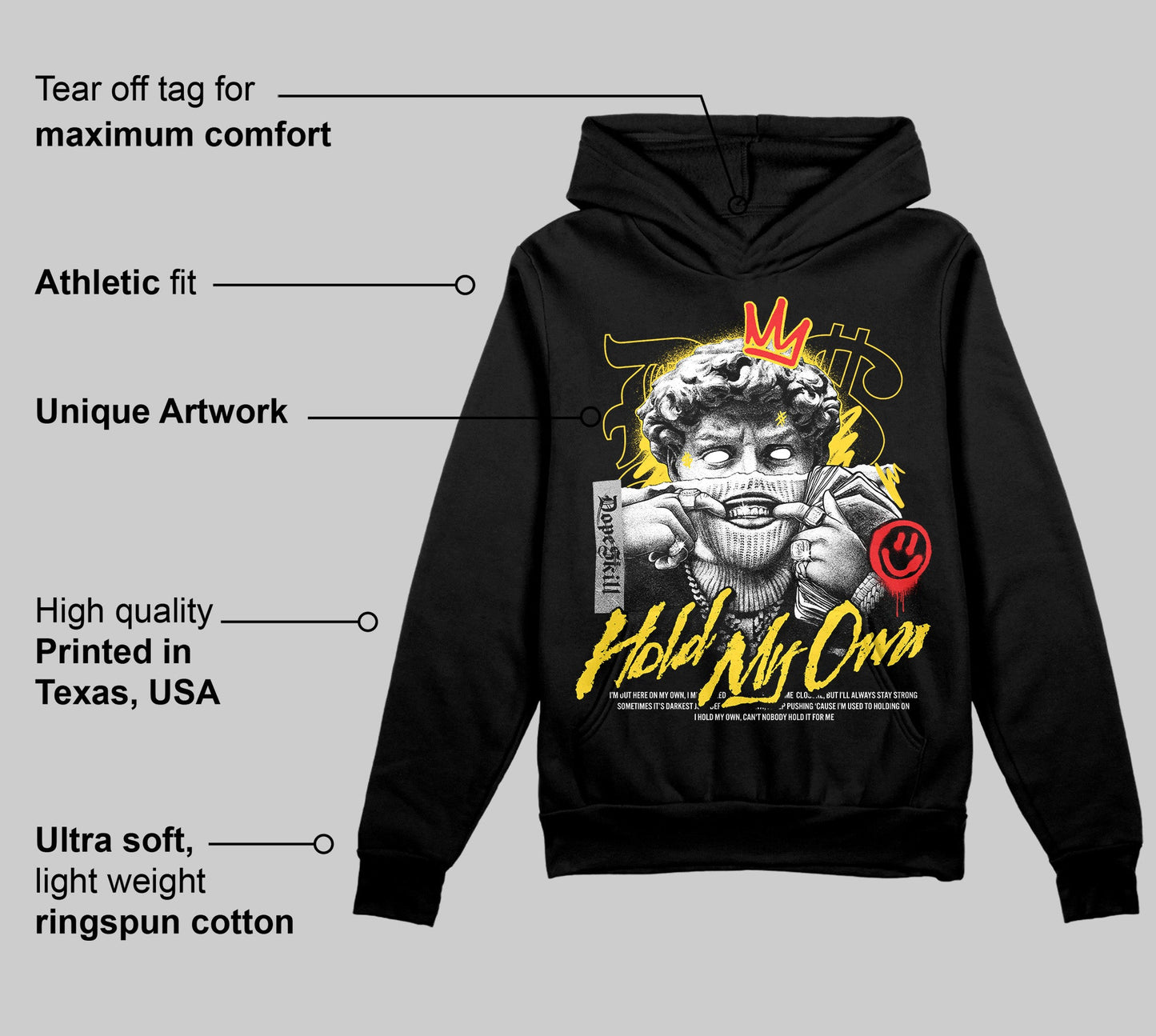 Black Tour Yellow AJ 4 Thunder DopeSkill Hoodie Sweatshirt In My Way Graphic