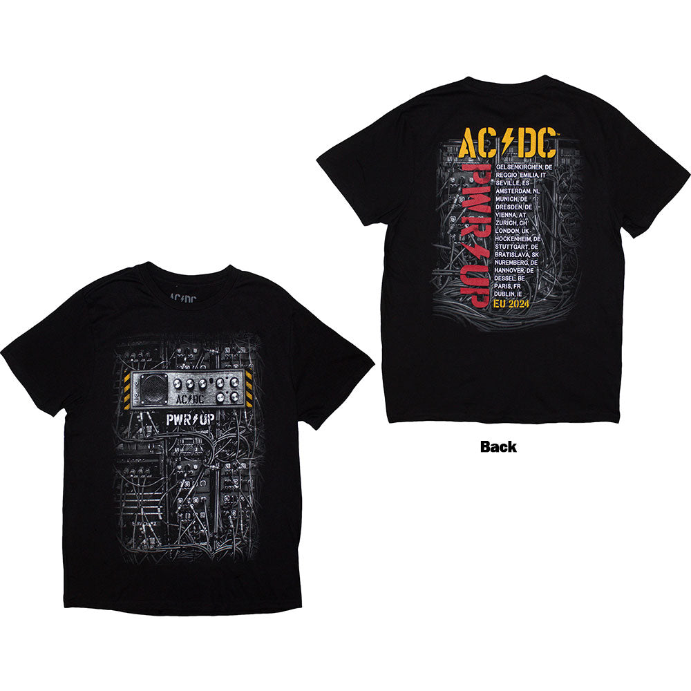 AC/DC Control Wires PWR-UP EU Tour '24 Mens T Shirt Black