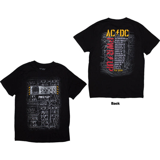AC/DC Control Wires PWR-UP EU Tour '24 Mens T Shirt Black