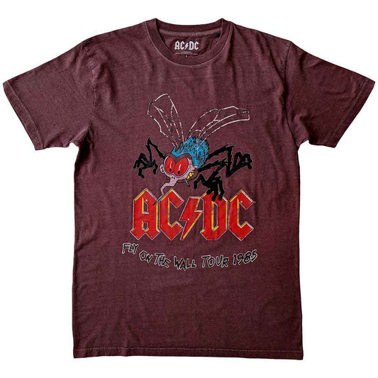 AC/DC Fly On The Wall Tour T Shirt Red