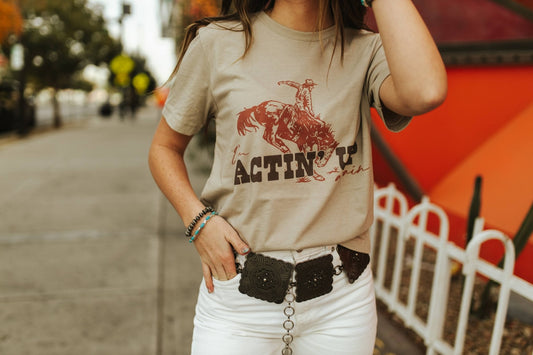 Actin' Up Again Graphic Tee Shirt