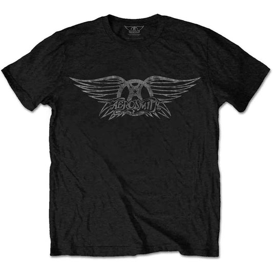 Aerosmith Vintage Logo T Shirt Black