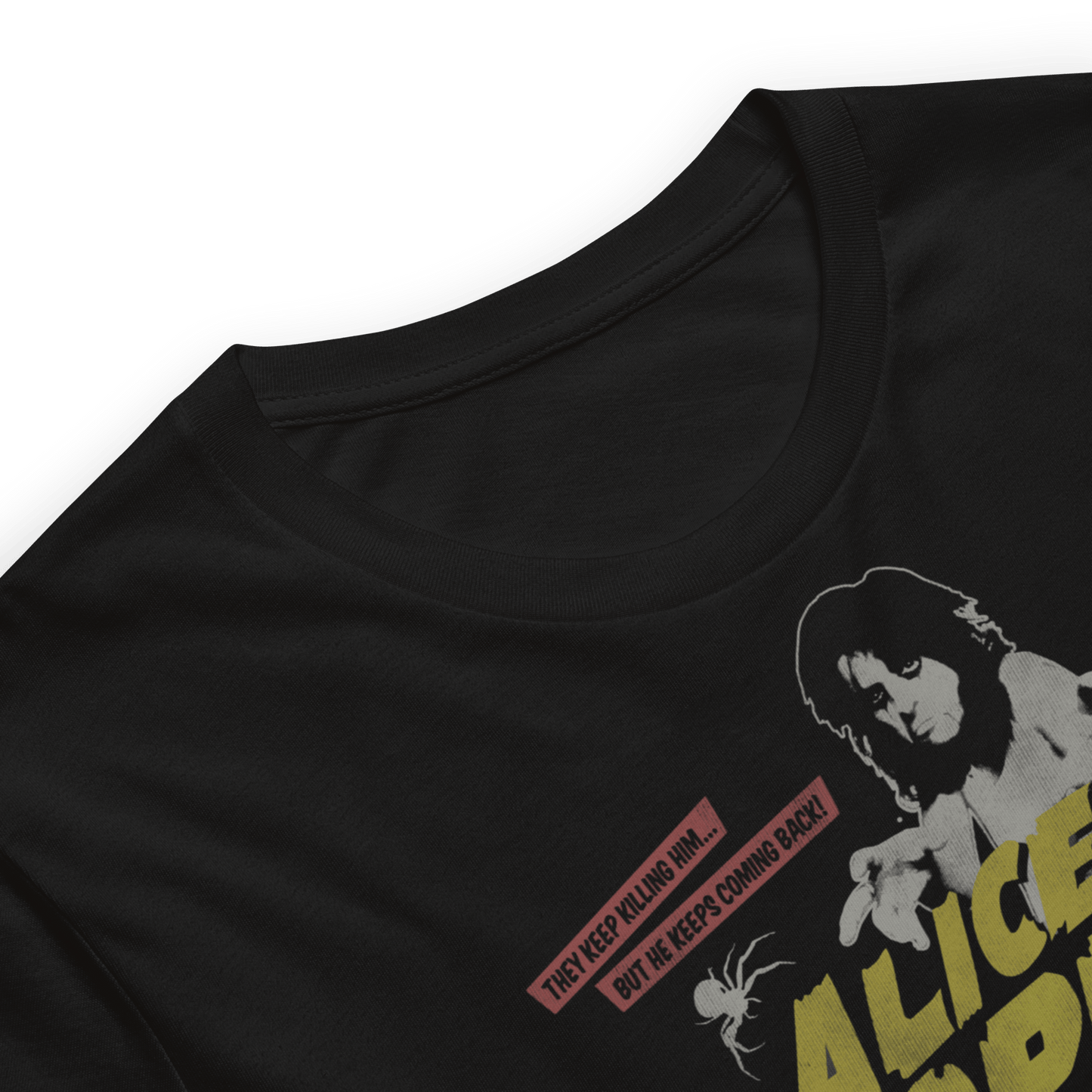Alice Cooper 1975 Tour Vintage Mens T Shirt Black