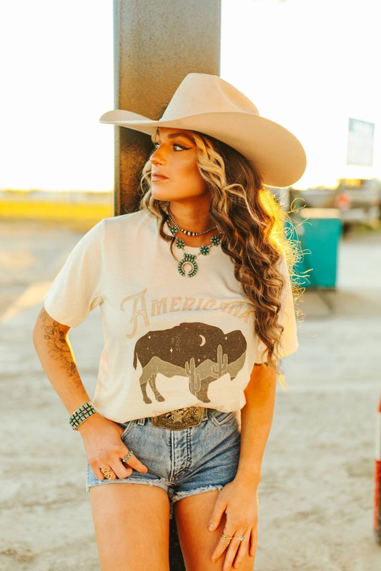 Americana Wild West Graphic Tee Shirt