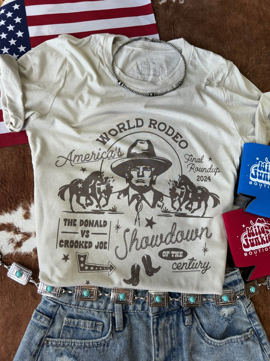 Americas Showdown Trump 2024 Western Graphic Tee Shirt