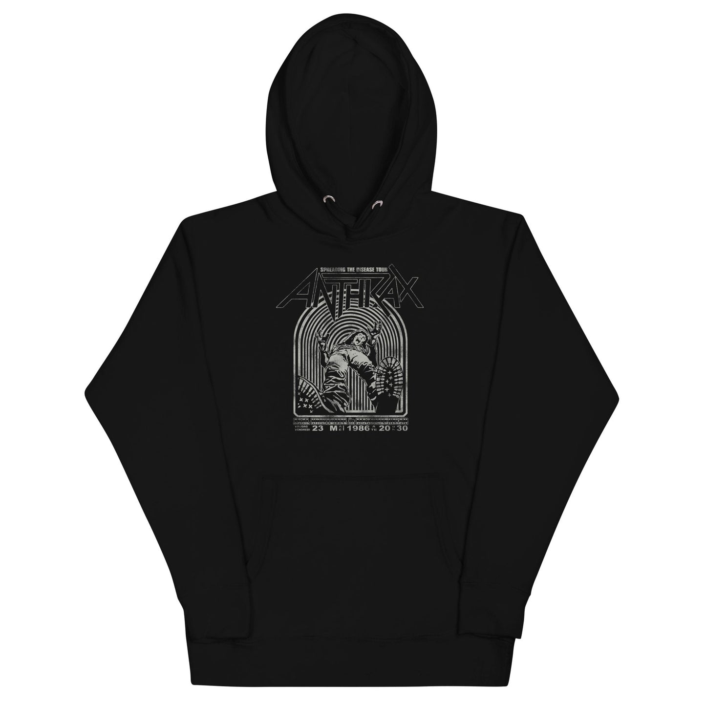 Anthrax 1986 Tour Classic Mens Hoodie Black