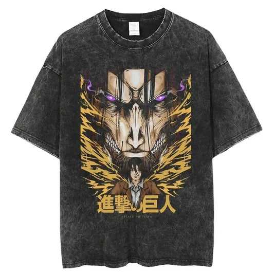 Attack On Titan Eren Shirt Vintage Style Anime Shirt Style011