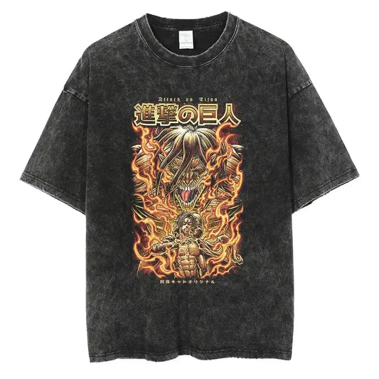 Attack On Titan Eren Yeager Shirt Vintage Style Anime Shirt Style002