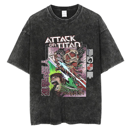 Attack On Titan Shirt Vintage Style Anime Shirt Style006
