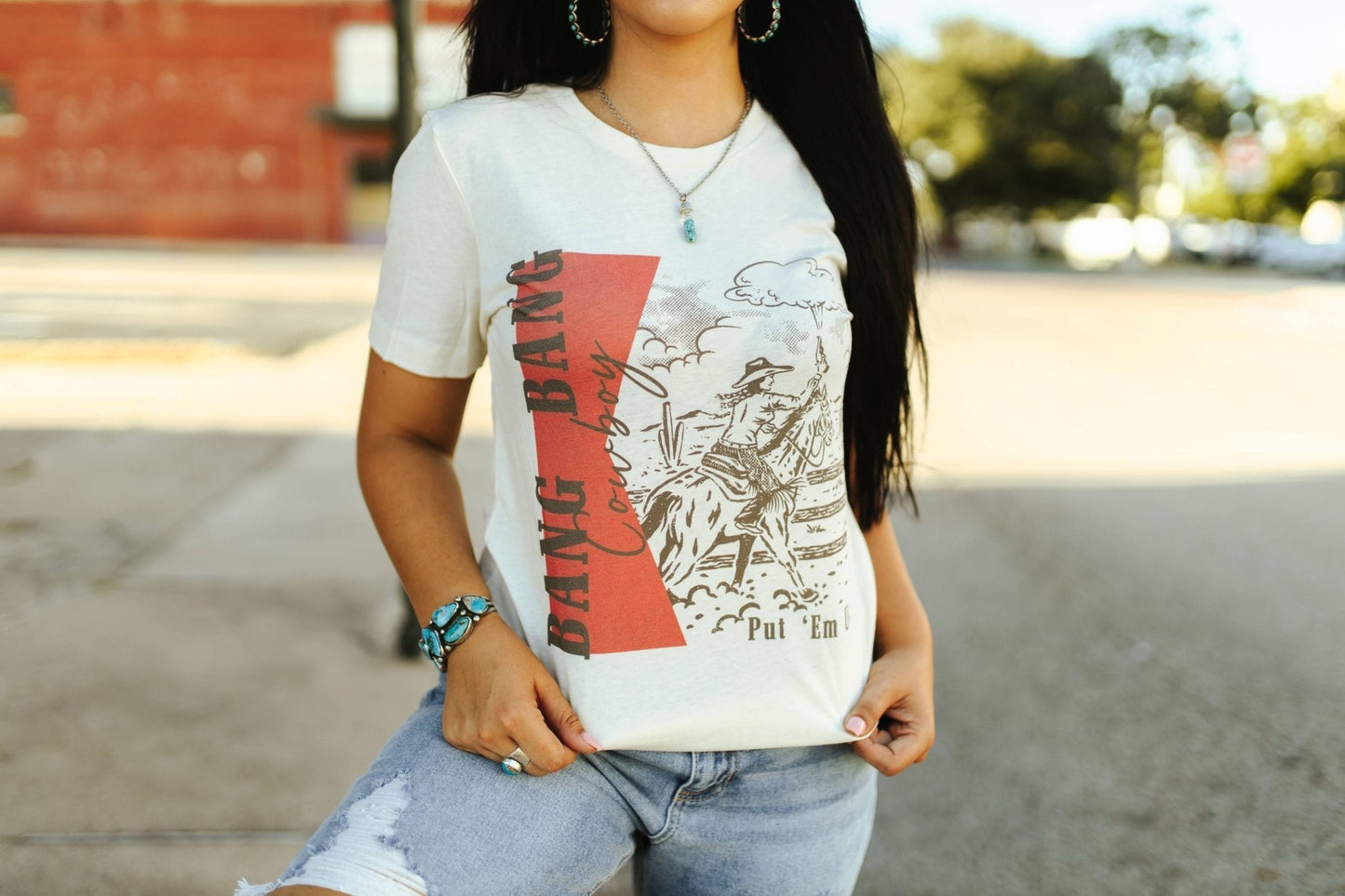 Bang Bang Cowboy Graphic Tee Shirt