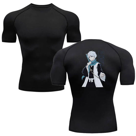 Bleach Toushiro Anime Compression Shirt ‚Äì Men's Breathable Rash Guard