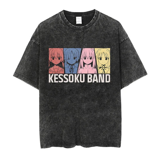 Bocchi The Rock Kessoku Band Shirt Oversized Style Anime Shirt