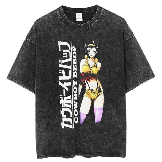 Cowboy Bebop Faye Shirt Vintage Style Anime Shirt Style001