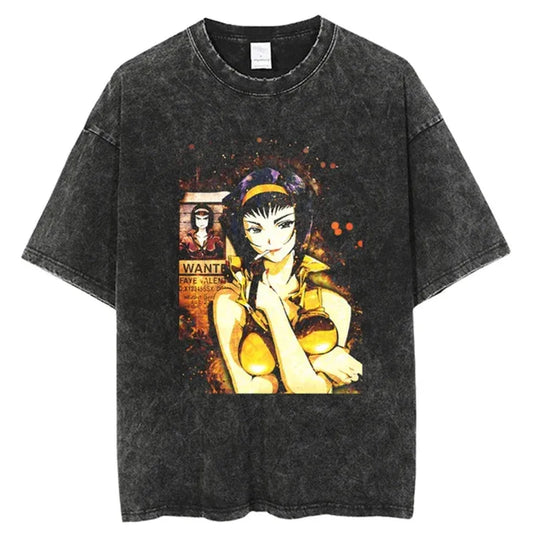 Cowboy Bebop Faye Valentine Shirt Vintage Style Anime Shirt Style001