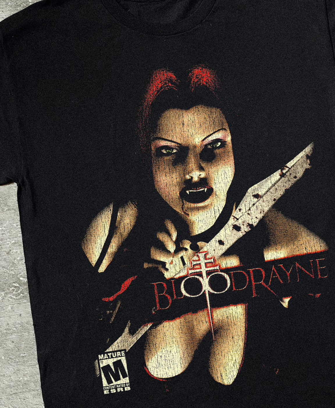 '02 BLOODRAYNE PS2 BLACK T-SHIRT