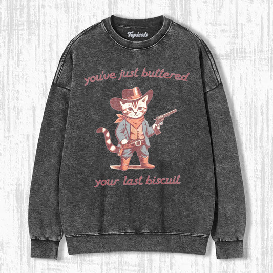 FUNNY COWBOY CAT  SWEATSHIRTS