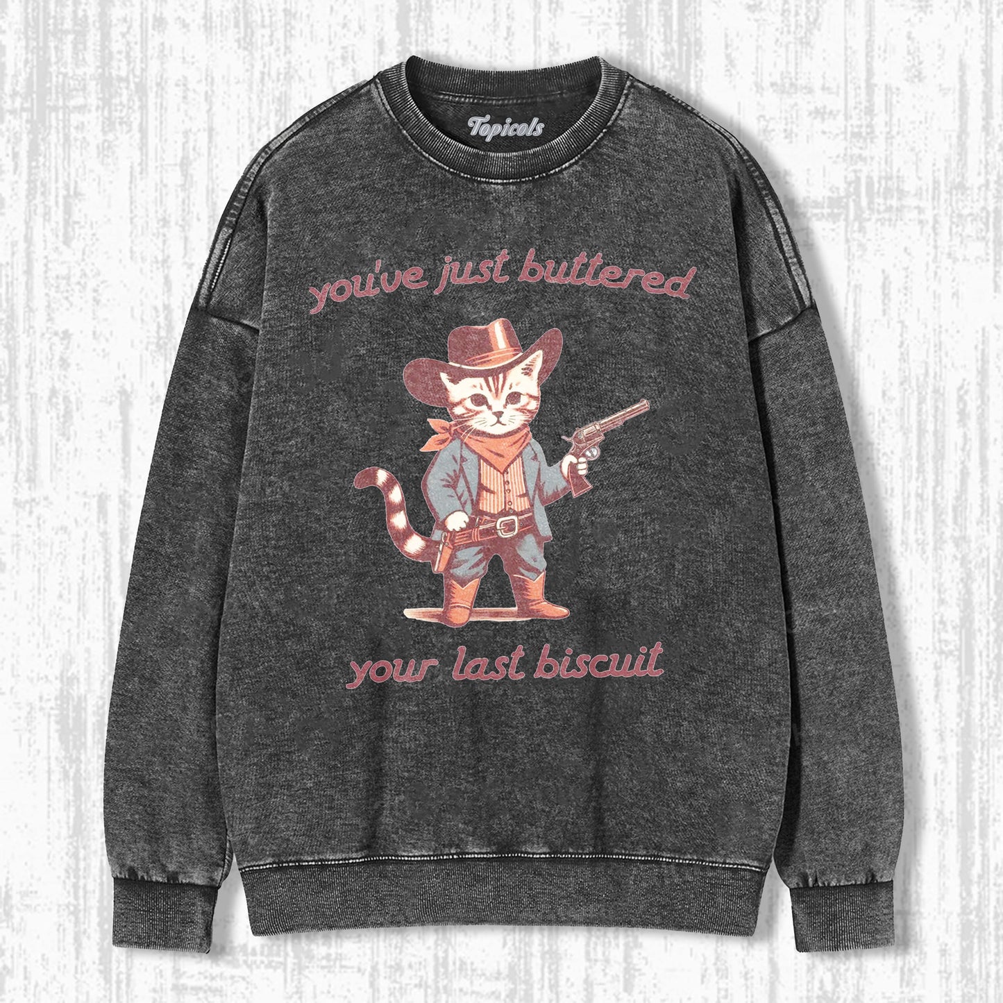 FUNNY COWBOY CAT  T-SHIRT