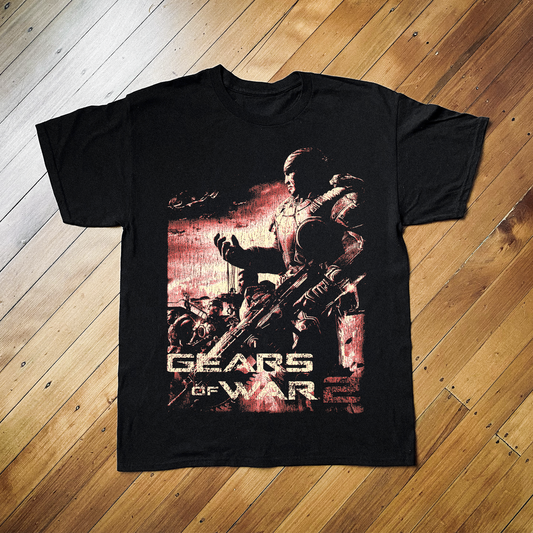 '08 GEARS OF WAR 2 XBOX 360 BLACK T-SHIRT