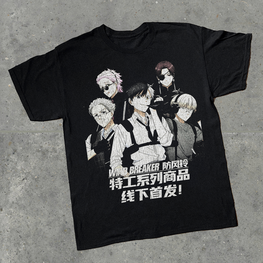 WINDBREAKER ANIME BLACK T-SHIRT