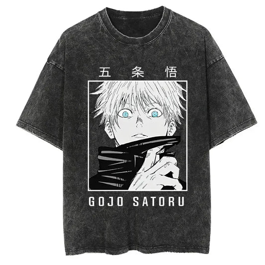 Jujutsu Kaisen Shirt Satoru Gojo Oversized Style Anime Shirt Style011
