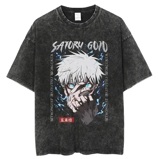 Jujutsu Kaisen Shirt Satoru Gojo Oversized Style Anime Shirt Style016